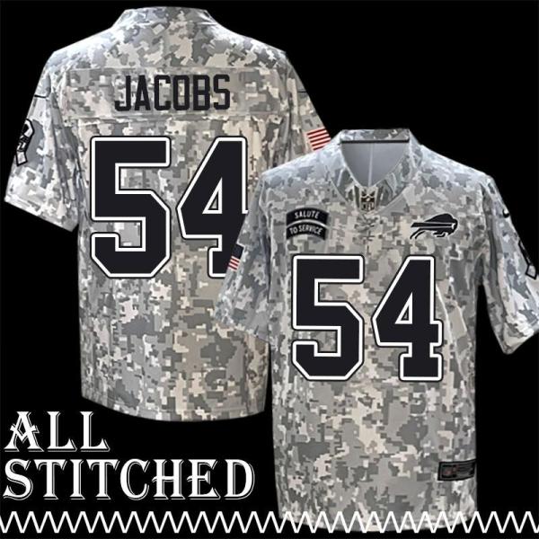 Harry Jacobs Jersey Buffalo Bills #54 2024 Salute to Service Camo