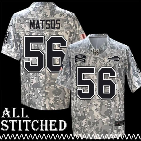 Archie Matsos Jersey Buffalo Bills #56 2024 Salute to Service Camo