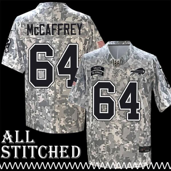 Mike McCaffrey Jersey Buffalo Bills #64 2024 Salute to Service Camo