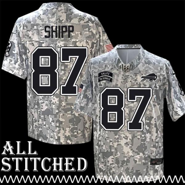 Joe Shipp Jersey Buffalo Bills #87 2024 Salute to Service Camo