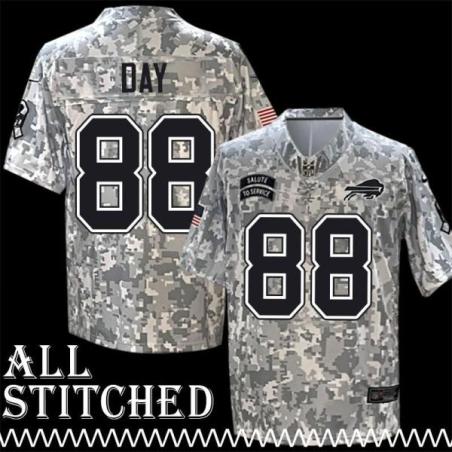 Tom Day Jersey Buffalo Bills #88 2024 Salute to Service Camo