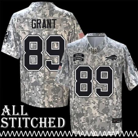 Wes Grant Jersey Buffalo Bills #89 2024 Salute to Service Camo
