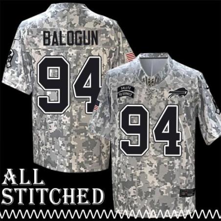 Vernon Butler Jersey Buffalo Bills #94 2024 Salute to Service Camo
