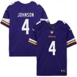 Minnesota Vikings #4 Eddie Johnson Purple Home Jersey