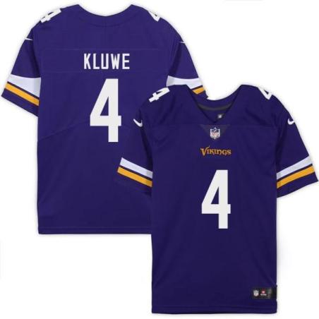 Minnesota Vikings #4 Chris Kluwe Purple Home Jersey