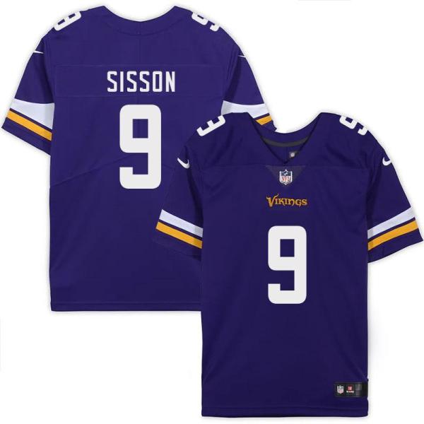 Minnesota Vikings #9 Scott Sisson Purple Home Jersey