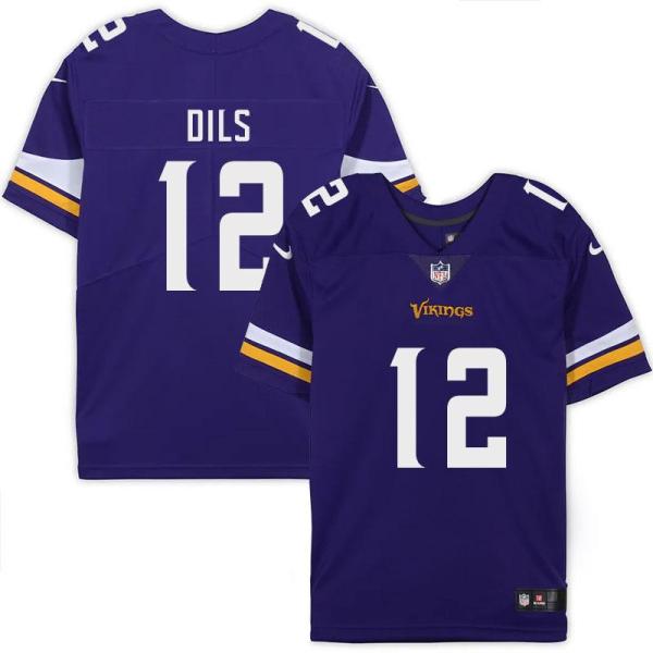 Minnesota Vikings #12 Steve Dils Purple Home Jersey