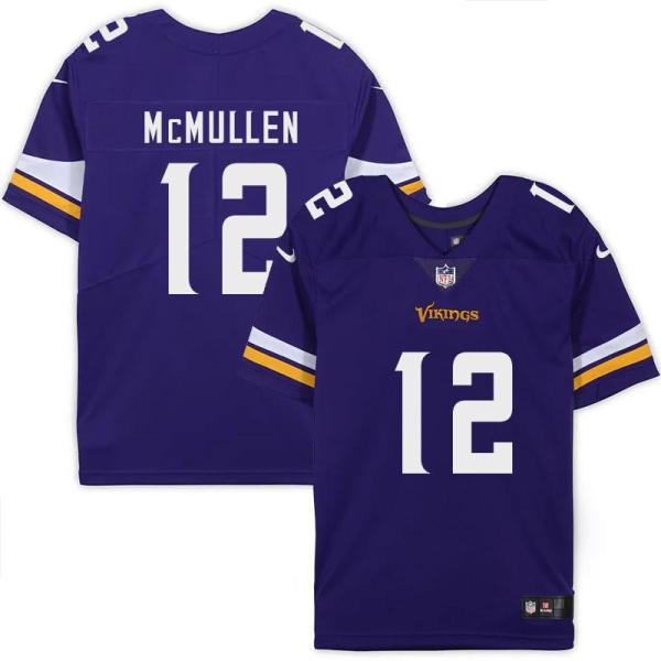 Minnesota Vikings #12 Billy McMullen Purple Home Jersey