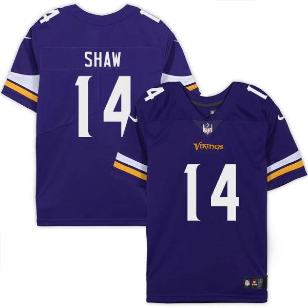 Minnesota Vikings #14 George Shaw Purple Home Jersey
