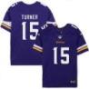 Minnesota Vikings #15 Dallas Turner Purple Home Jersey