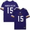 Minnesota Vikings #15 Ron Vander Kelen Purple Home Jersey