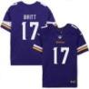 Minnesota Vikings #17 Charley Britt Purple Home Jersey