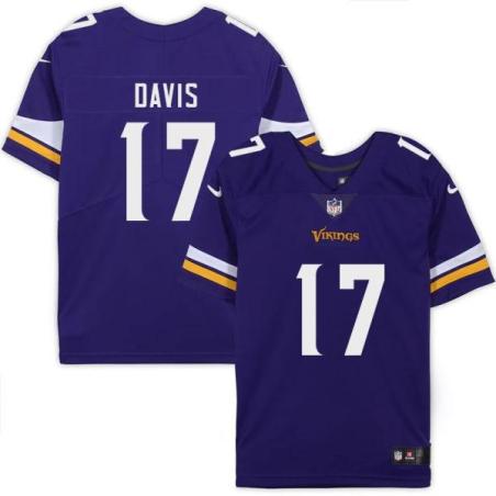 Minnesota Vikings #17 Nick Davis Purple Home Jersey