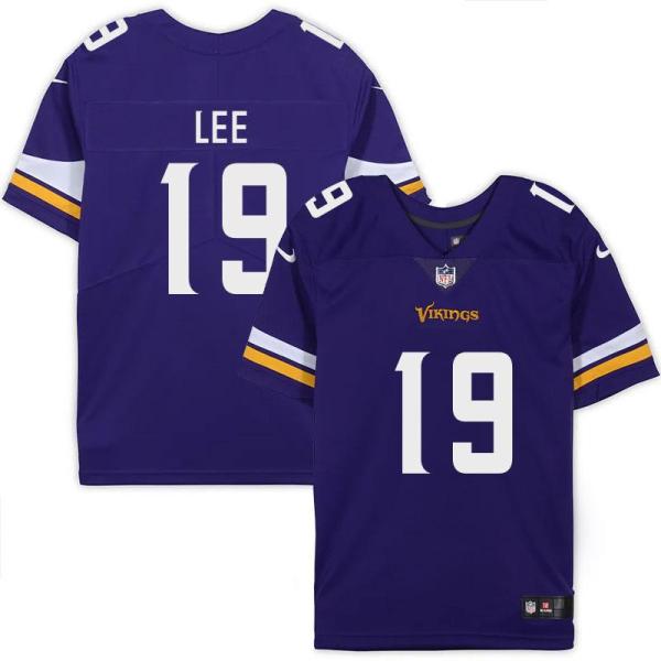 Minnesota Vikings #19 Bob Lee Purple Home Jersey