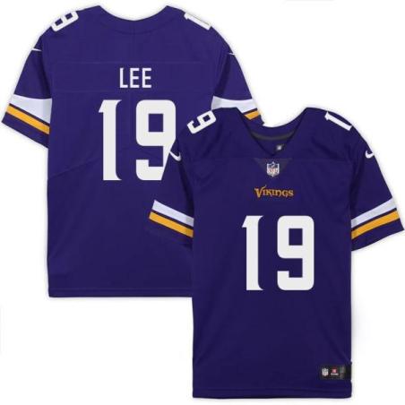 Minnesota Vikings #19 Bob Lee Purple Home Jersey