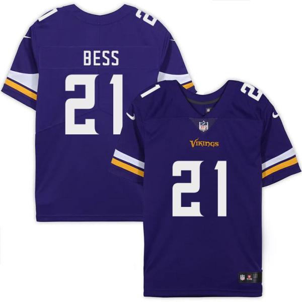 Minnesota Vikings #21 Rufus Bess Purple Home Jersey