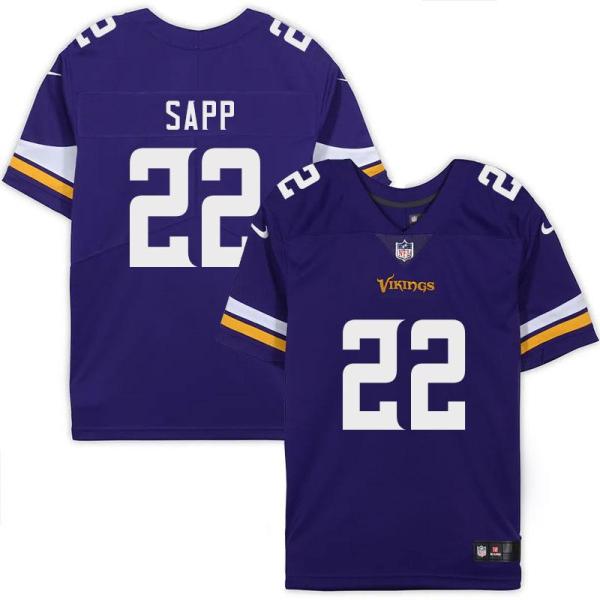 Minnesota Vikings #22 Benny Sapp Purple Home Jersey