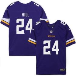 Minnesota Vikings #24 Holton Hill Purple Home Jersey