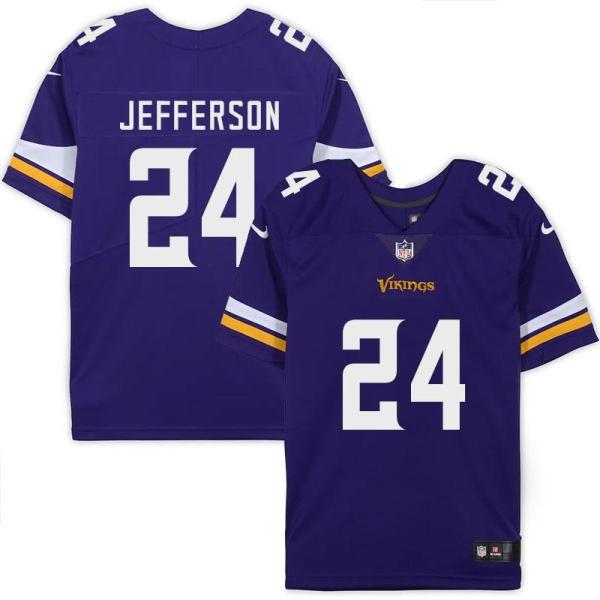 Minnesota Vikings #24 A.J. Jefferson Purple Home Jersey