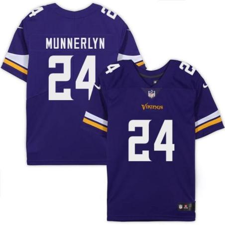 Minnesota Vikings #24 Captain Munnerlyn Purple Home Jersey