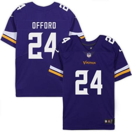 Minnesota Vikings #24 Willie Offord Purple Home Jersey