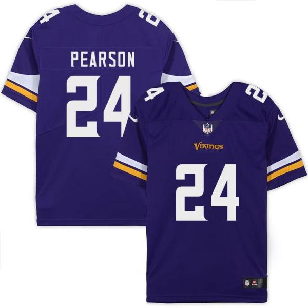 Minnesota Vikings #24 J.C. Pearson Purple Home Jersey