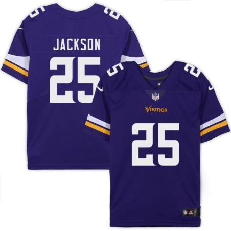 Minnesota Vikings #25 Alfred Jackson Purple Home Jersey