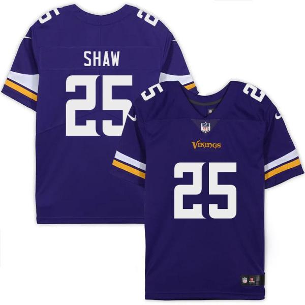 Minnesota Vikings #25 Terrance Shaw Purple Home Jersey