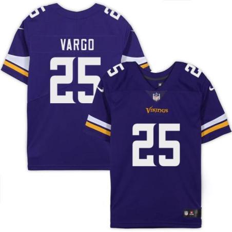 Minnesota Vikings #25 Larry Vargo Purple Home Jersey
