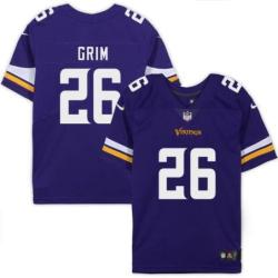 Minnesota Vikings #26 Bob Grim Purple Home Jersey
