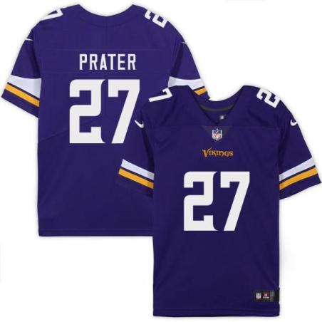 Minnesota Vikings #27 Shaun Prater Purple Home Jersey