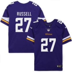 Minnesota Vikings #27 Brian Russell Purple Home Jersey