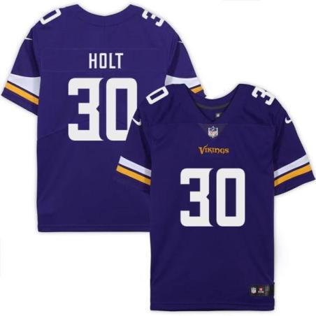Minnesota Vikings #30 Issiac Holt Purple Home Jersey