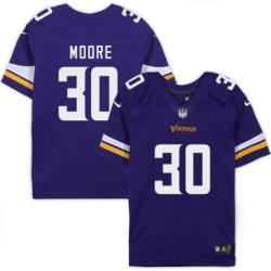 Minnesota Vikings #30 Mewelde Moore Purple Home Jersey