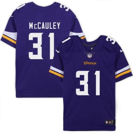 Minnesota Vikings #31 Marcus McCauley Purple Home Jersey