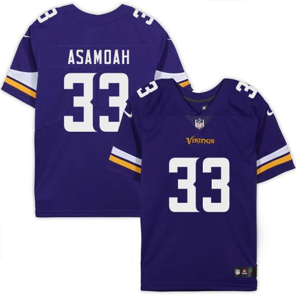 Minnesota Vikings #33 Brian Asamoah Purple Home Jersey