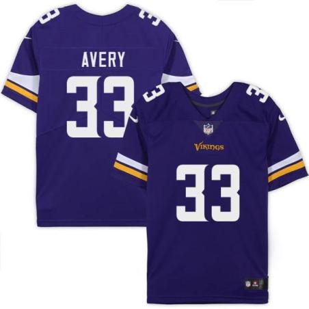 Minnesota Vikings #33 John Avery Purple Home Jersey