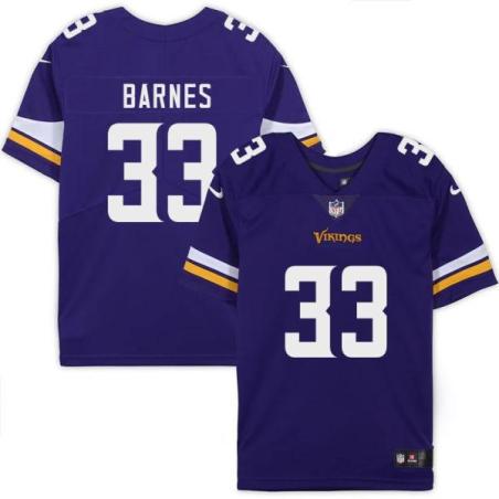 Minnesota Vikings #33 Billy Ray Barnes Purple Home Jersey