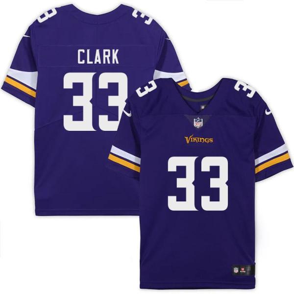 Minnesota Vikings #33 Jessie Clark Purple Home Jersey