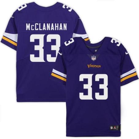Minnesota Vikings #33 Brent McClanahan Purple Home Jersey