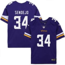 Minnesota Vikings #34 Andrew Sendejo Purple Home Jersey