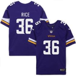 Minnesota Vikings #36 Allen Rice Purple Home Jersey