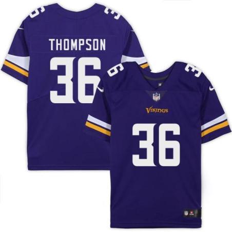 Minnesota Vikings #36 NaJee Thompson Purple Home Jersey