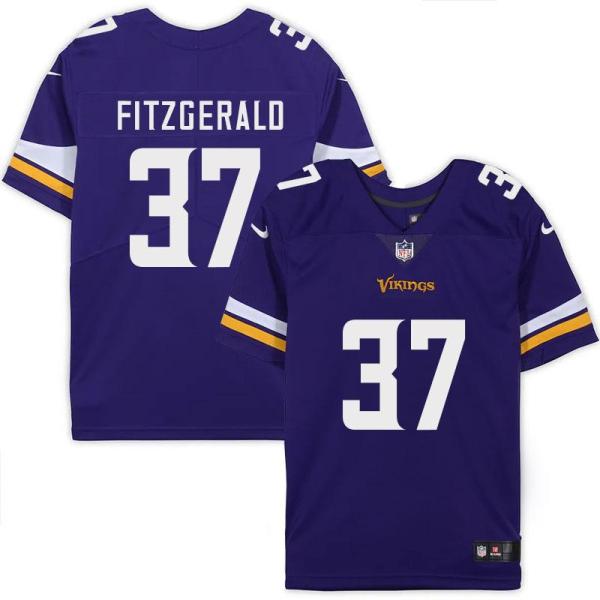 Minnesota Vikings #37 Mike Fitzgerald Purple Home Jersey