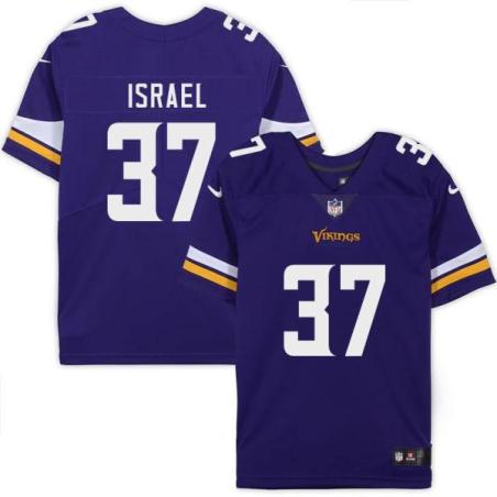 Minnesota Vikings #37 Ron Israel Purple Home Jersey
