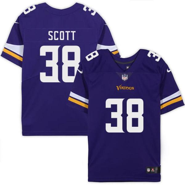 Minnesota Vikings #38 Todd Scott Purple Home Jersey