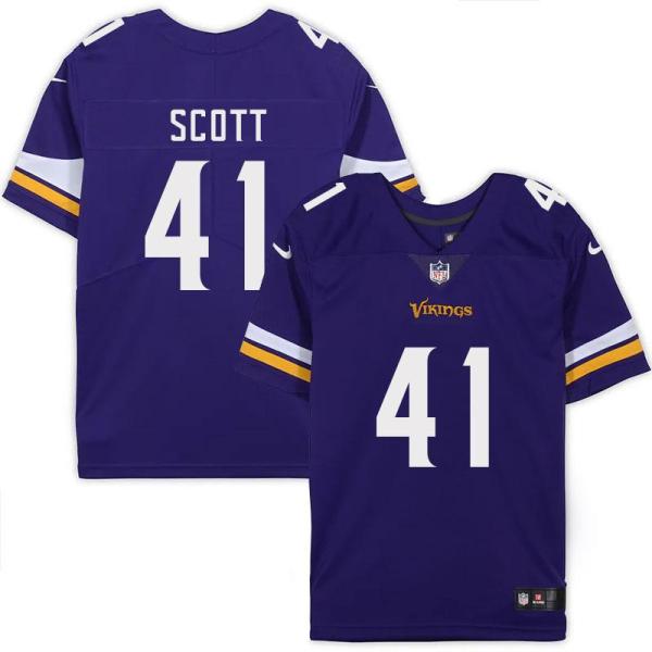 Minnesota Vikings #41 Carey Scott Purple Home Jersey