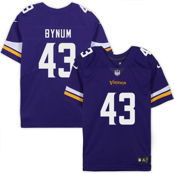 Minnesota Vikings #43 Camryn Bynum Purple Home Jersey