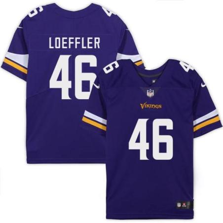 Minnesota Vikings #46 Cullen Loeffler Purple Home Jersey