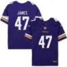 Minnesota Vikings #47 Dick James Purple Home Jersey